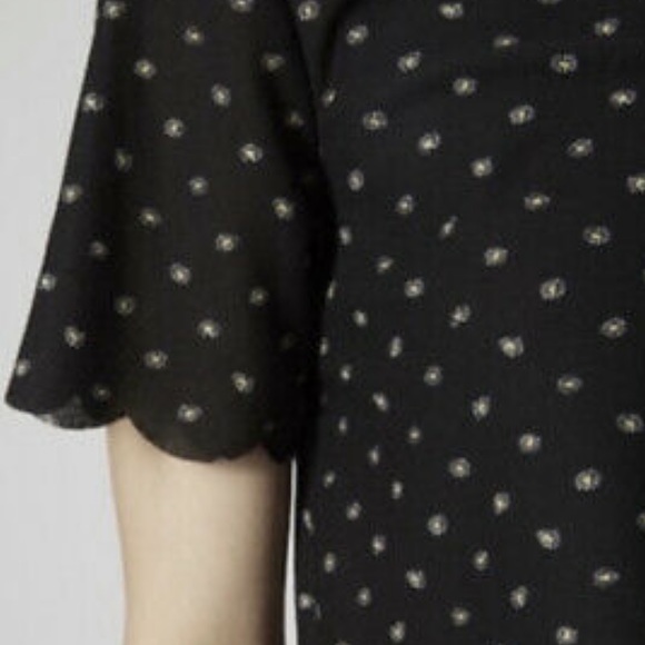 Topshop Daisy Print Scallop Overlay Dress - Picture 5 of 7